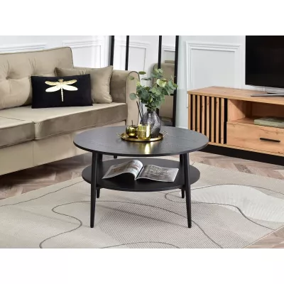 Runder Couchtisch TODOR - schwarz