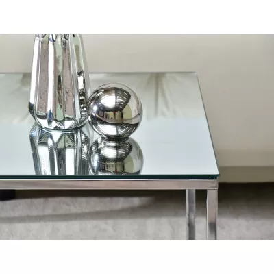 Kleiner Couchtisch JENAR - Chromspiegel / Chrom