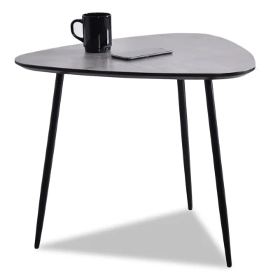 Kleiner Couchtisch KEVIN - Beton / Schwarz