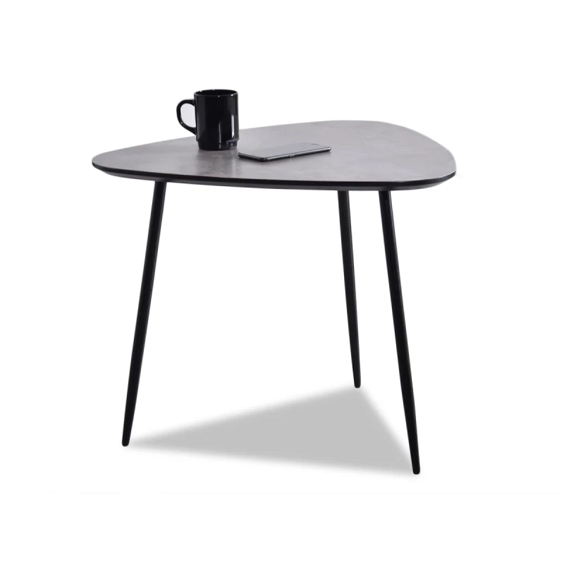 Kleiner Couchtisch KEVIN - Beton / Schwarz