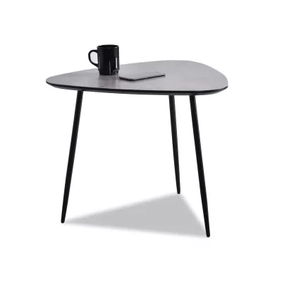 Kleiner Couchtisch KEVIN - Beton / Schwarz