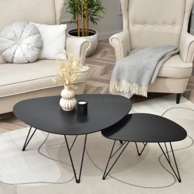 ALIRIO Couchtisch-Set - schwarz