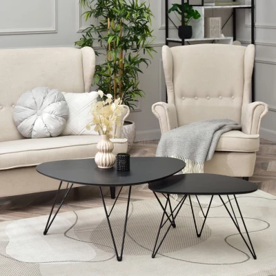 ALIRIO Couchtisch-Set - schwarz