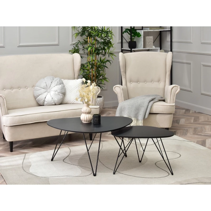 ALIRIO Couchtisch-Set - schwarz