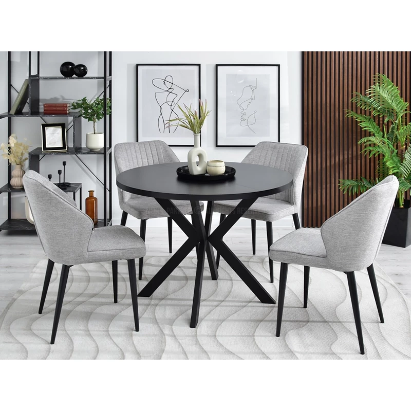 Designer Ausziehtisch 100(180)x100 ANCEL - schwarz
