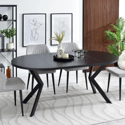 Designer Ausziehtisch 100(180)x100 ANCEL - schwarz