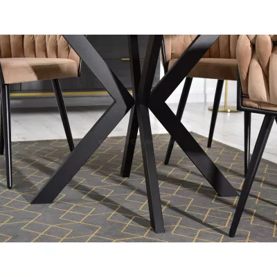 Designer Ausziehtisch 100(180)x100 ANCEL - graphitgrau / schwarz