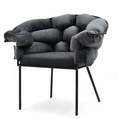 Designer-Polstersessel BARTOL – Graphit/Schwarz