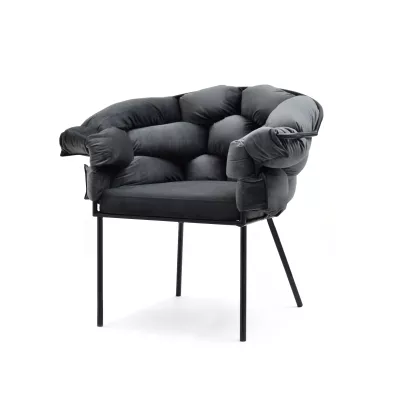 Designer-Polstersessel BARTOL – Graphit/Schwarz