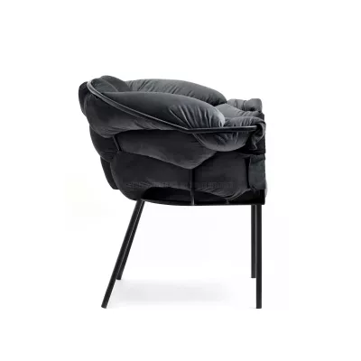 Designer-Polstersessel BARTOL – Graphit/Schwarz