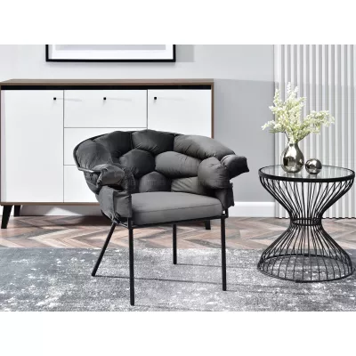 Designer-Polstersessel BARTOL – Graphit/Schwarz