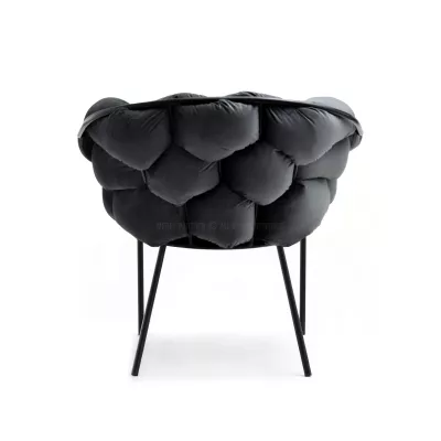 Designer-Polstersessel BARTOL – Graphit/Schwarz