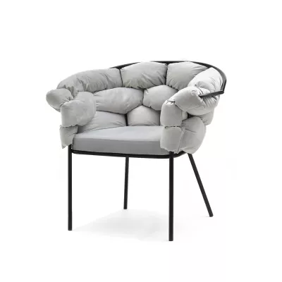 Designer-Polstersessel BARTOL – grau/schwarz