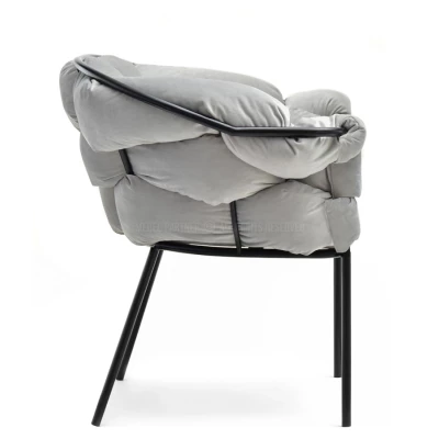 Designer-Polstersessel BARTOL – grau/schwarz