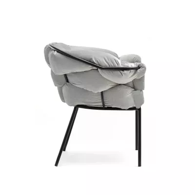 Designer-Polstersessel BARTOL – grau/schwarz