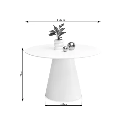 Runder Esstisch 120 cm DONIS - schwarz
