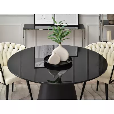 Runder Esstisch 120 cm DONIS - schwarz