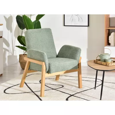 Polstersessel EMERY – Mint/Eiche