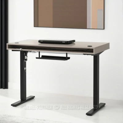 Schreibtisch 120 HESOL - beige / schwarz