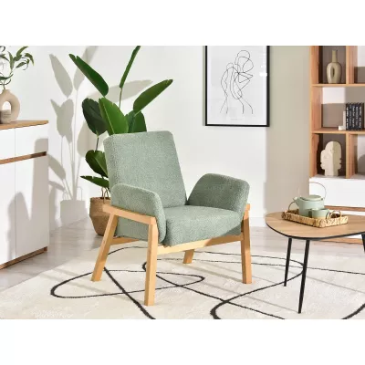 Polstersessel EMERY – Mint/Eiche