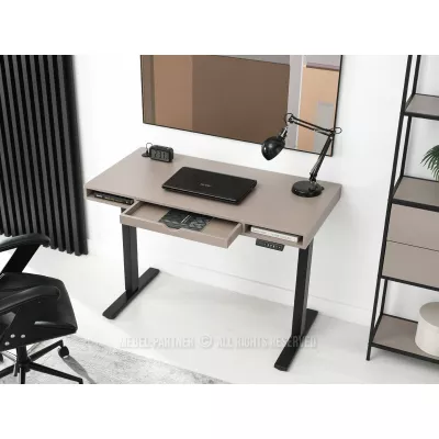 Schreibtisch 120 HESOL - beige / schwarz