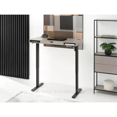Schreibtisch 120 HESOL - beige / schwarz