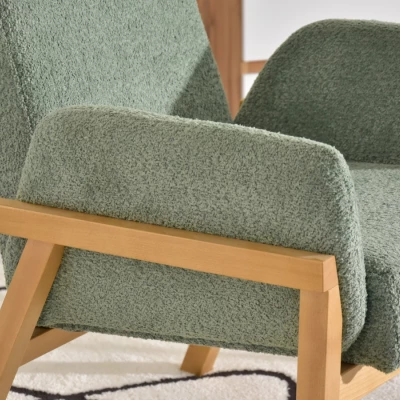 Polstersessel EMERY – Mint/Eiche