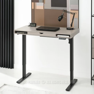 Schreibtisch 120 HESOL - beige / schwarz
