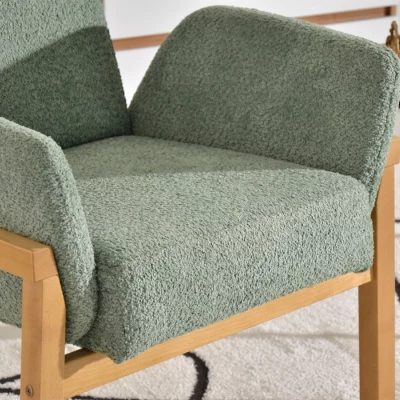 Polstersessel EMERY – Mint/Eiche