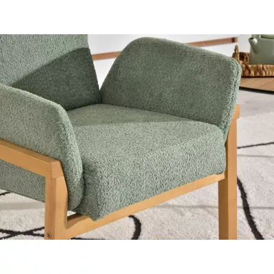 Polstersessel EMERY – Mint/Eiche