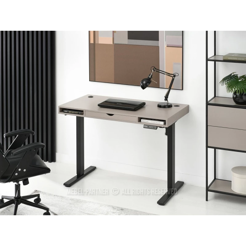 Schreibtisch 120 HESOL - beige / schwarz
