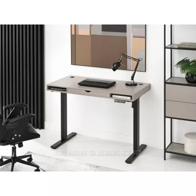 Schreibtisch 120 HESOL - beige / schwarz