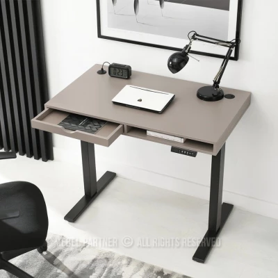 Schreibtisch 100 HESOL - beige / schwarz