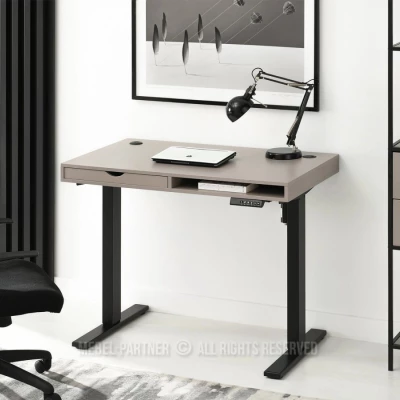 Schreibtisch 100 HESOL - beige / schwarz