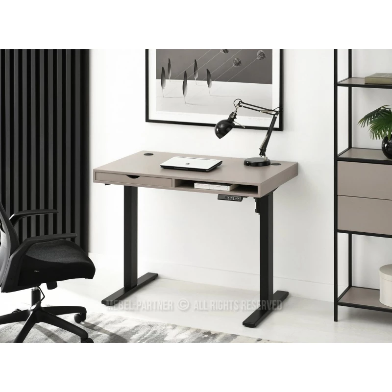 Schreibtisch 100 HESOL - beige / schwarz