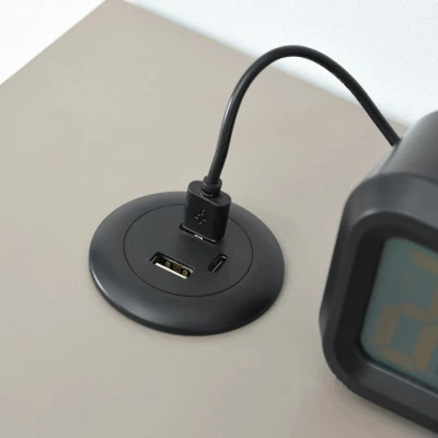 Schreibtisch 100 HESOL - beige / schwarz