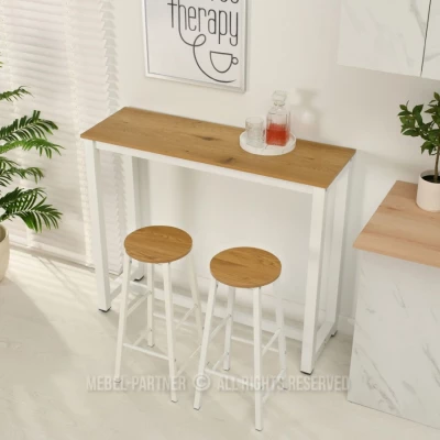Barset 120x40 SERGIO - Eiche / Weiß