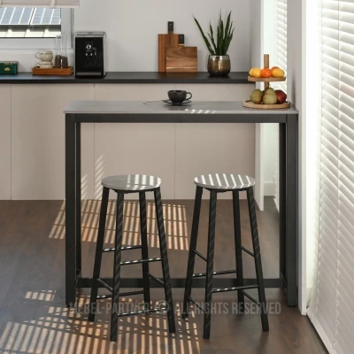 Barset 120x40 SERGIO - Beton / Schwarz