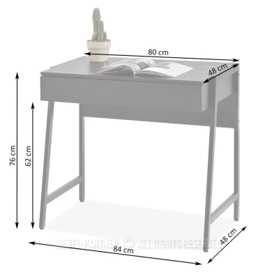Schreibtisch mit Schublade ARGI - schwarz