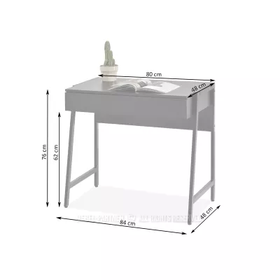 Schreibtisch mit Schublade ARGI - schwarz