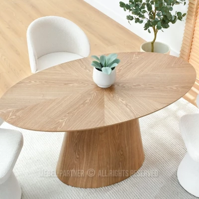 Ovaler Esstisch 160x90 cm ELIAM - Eiche