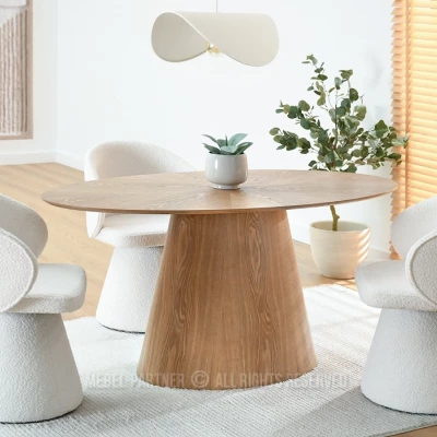 Ovaler Esstisch 160x90 cm ELIAM - Eiche