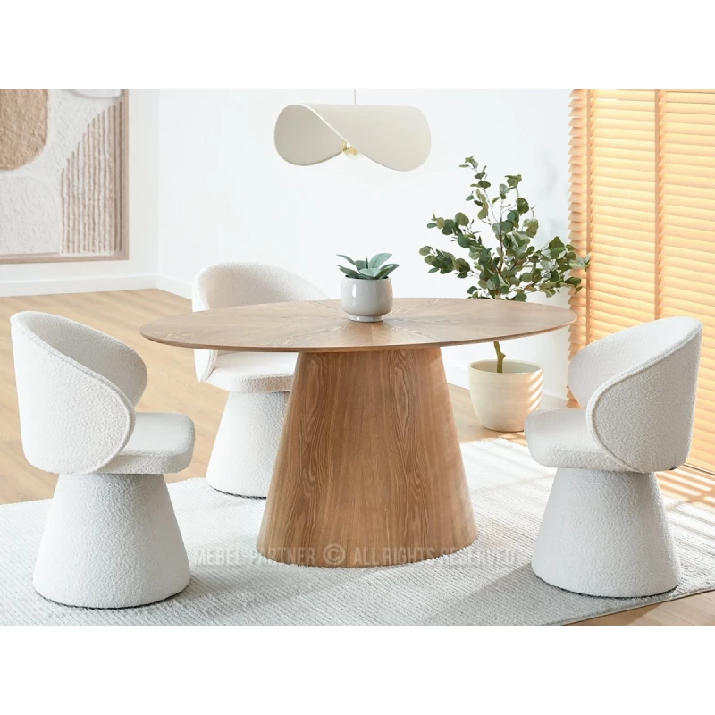 Ovaler Esstisch 160x90 cm ELIAM - Eiche