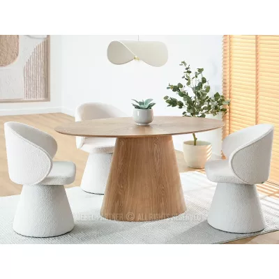 Ovaler Esstisch 160x90 cm ELIAM - Eiche