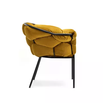 Designer-Polstersessel BARTOL – Honig/Schwarz