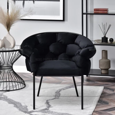 Designer-Polstersessel BARTOL – schwarz