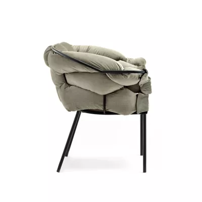 Designer-Polstersessel BARTOL – Sand/Schwarz