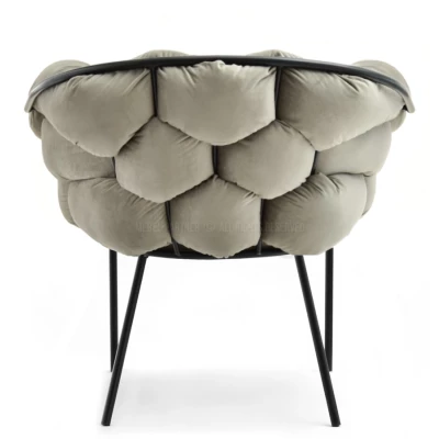 Designer-Polstersessel BARTOL – Sand/Schwarz