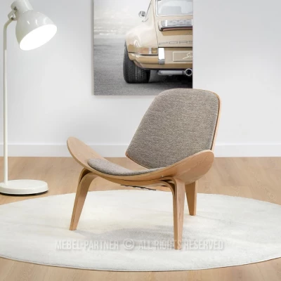 DAHL Designer Sessel - Beige / Eiche