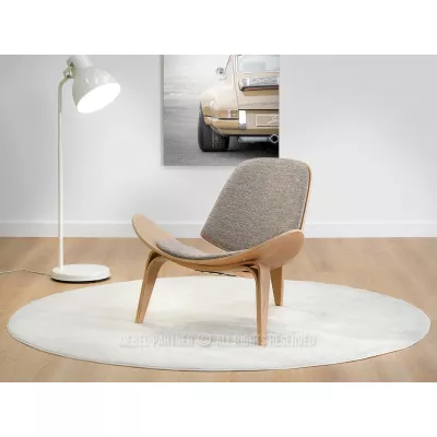 DAHL Designer Sessel - Beige / Eiche